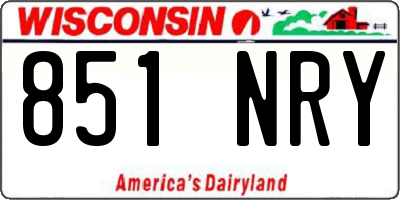 WI license plate 851NRY