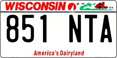 WI license plate 851NTA