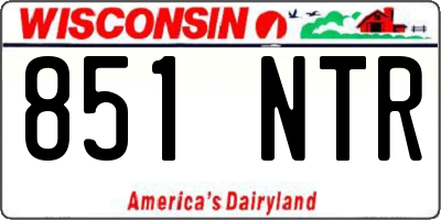 WI license plate 851NTR