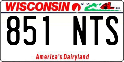 WI license plate 851NTS