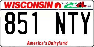 WI license plate 851NTY