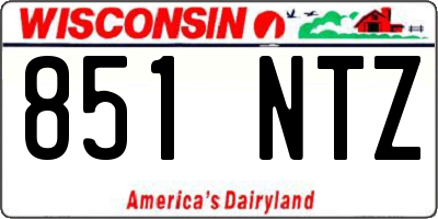 WI license plate 851NTZ