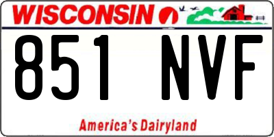 WI license plate 851NVF