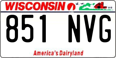 WI license plate 851NVG