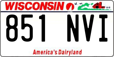 WI license plate 851NVI