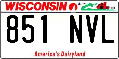WI license plate 851NVL