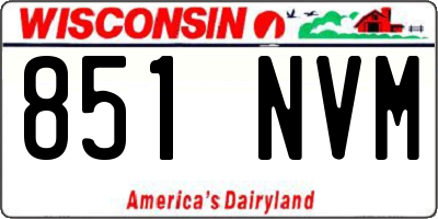 WI license plate 851NVM