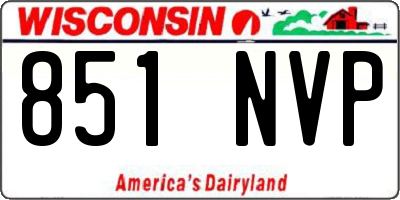 WI license plate 851NVP