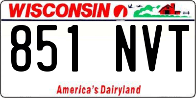 WI license plate 851NVT