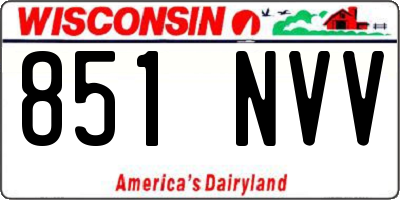 WI license plate 851NVV