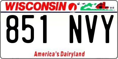 WI license plate 851NVY