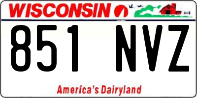 WI license plate 851NVZ