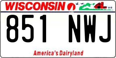 WI license plate 851NWJ