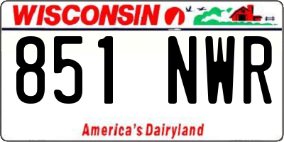 WI license plate 851NWR