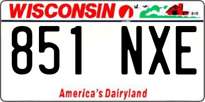 WI license plate 851NXE