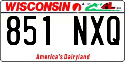 WI license plate 851NXQ
