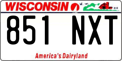 WI license plate 851NXT