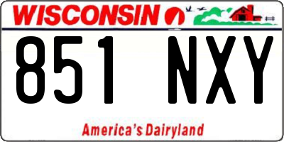 WI license plate 851NXY