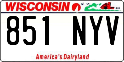 WI license plate 851NYV
