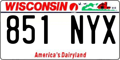WI license plate 851NYX