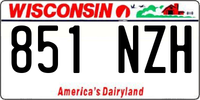WI license plate 851NZH