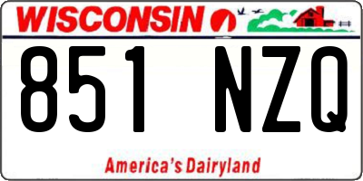 WI license plate 851NZQ