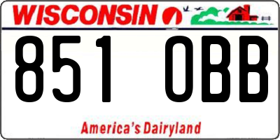 WI license plate 851OBB
