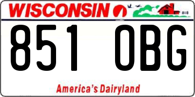 WI license plate 851OBG