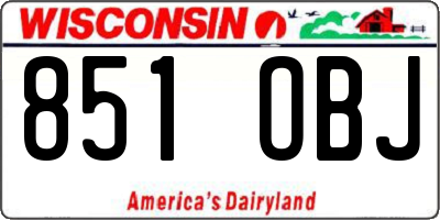 WI license plate 851OBJ