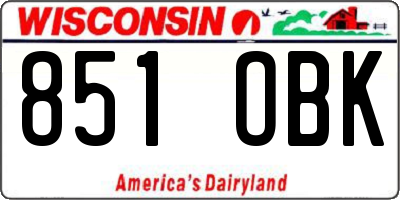WI license plate 851OBK