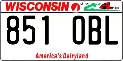 WI license plate 851OBL