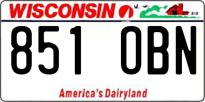 WI license plate 851OBN