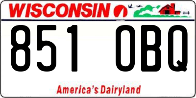 WI license plate 851OBQ