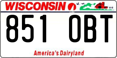 WI license plate 851OBT
