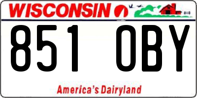 WI license plate 851OBY