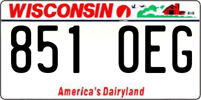 WI license plate 851OEG