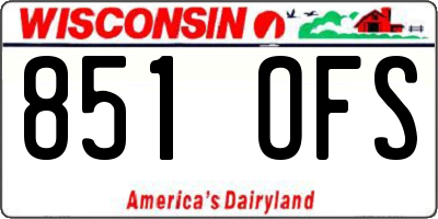 WI license plate 851OFS