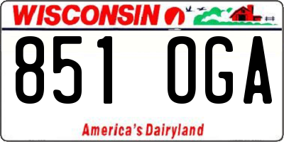 WI license plate 851OGA