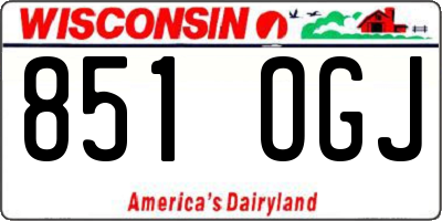 WI license plate 851OGJ