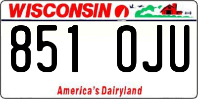 WI license plate 851OJU
