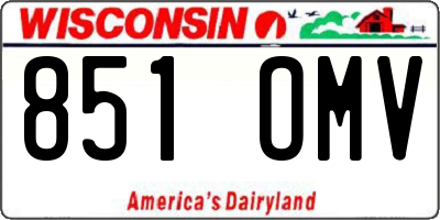 WI license plate 851OMV