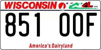 WI license plate 851OOF