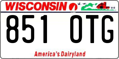 WI license plate 851OTG