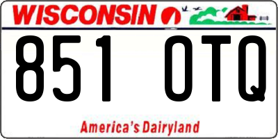 WI license plate 851OTQ