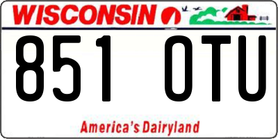 WI license plate 851OTU