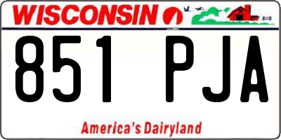 WI license plate 851PJA