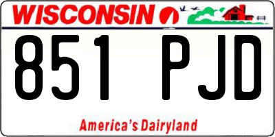 WI license plate 851PJD