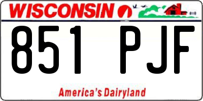 WI license plate 851PJF