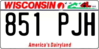 WI license plate 851PJH