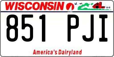 WI license plate 851PJI